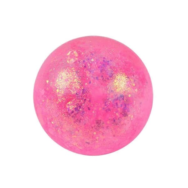 Glitter Maltose Squishy Legetøj 6Cm Tpr Til Stresslindring Sensorisk Leg Pink ball