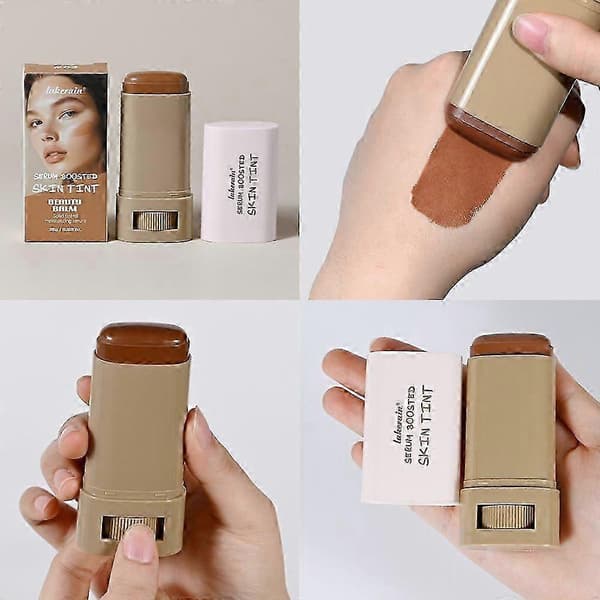 Beauty Balm Serum Boosted Skin Tint Hydrating Tinted Moisturizer, Lightweight Solid Tinted Foundation Stick for Flawless, Sheer to Medium Coverage