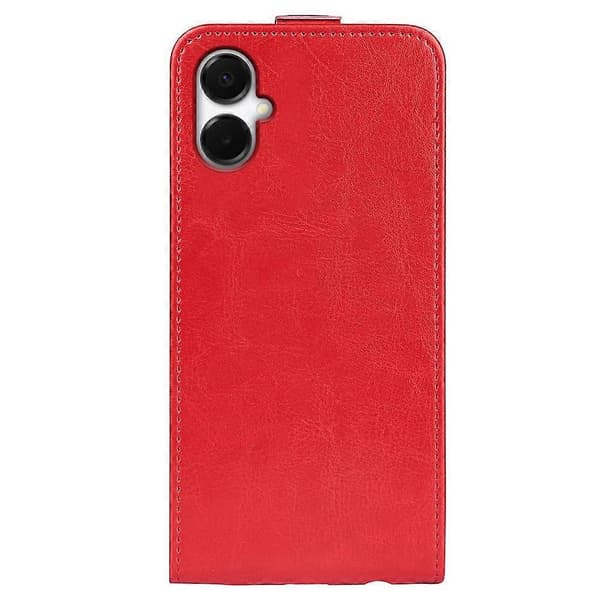 R64 Texture Simple Vertical Flip Leather Phone Case (Red, For Samsung Galaxy A06 5G)