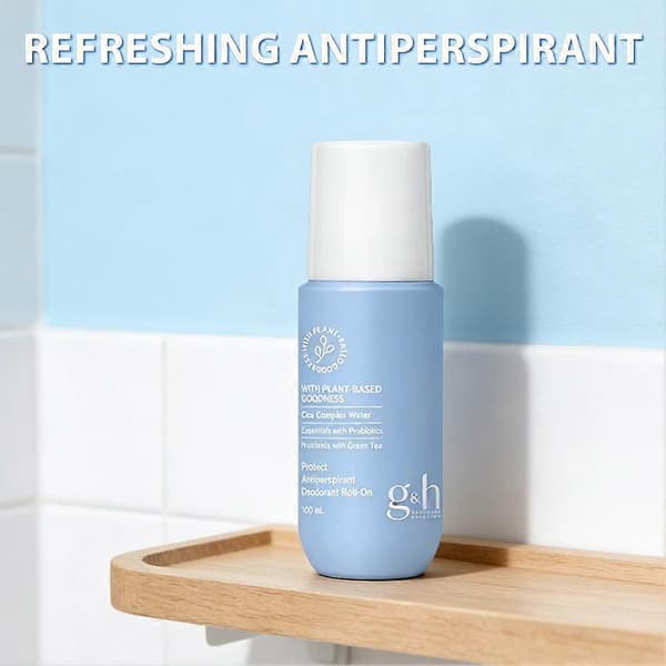 G&H Deodorant Roll-On Refreshing Antiperspirant Refreshing Scent Pearl Dew Reduces Dry Odor (White)