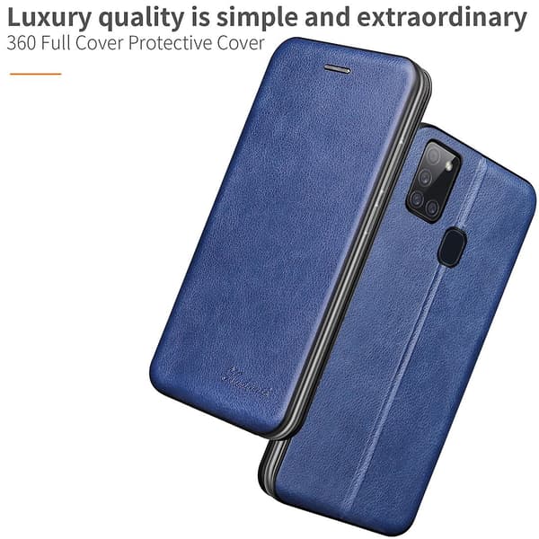 PU-læderetui til Galaxy A21S til Samsung Galaxy A21S (Blå, til Samsung Galaxy A21S)