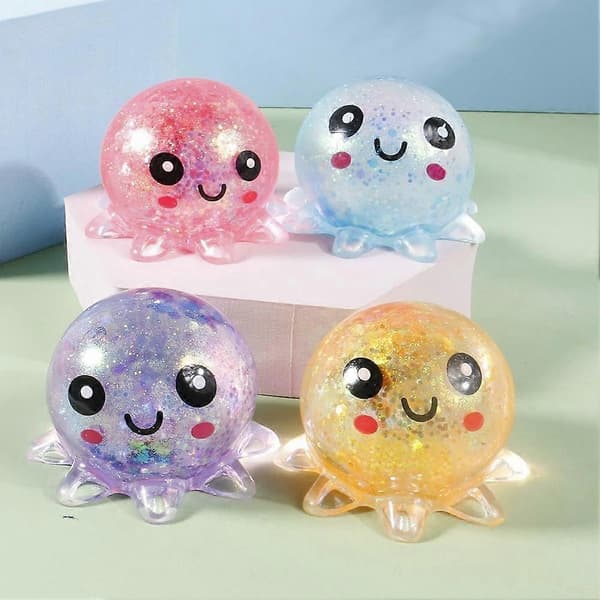Glitter Maltose Squishy Legetøj 6Cm Tpr Til Stresslindring Sensorisk Leg Pink duck