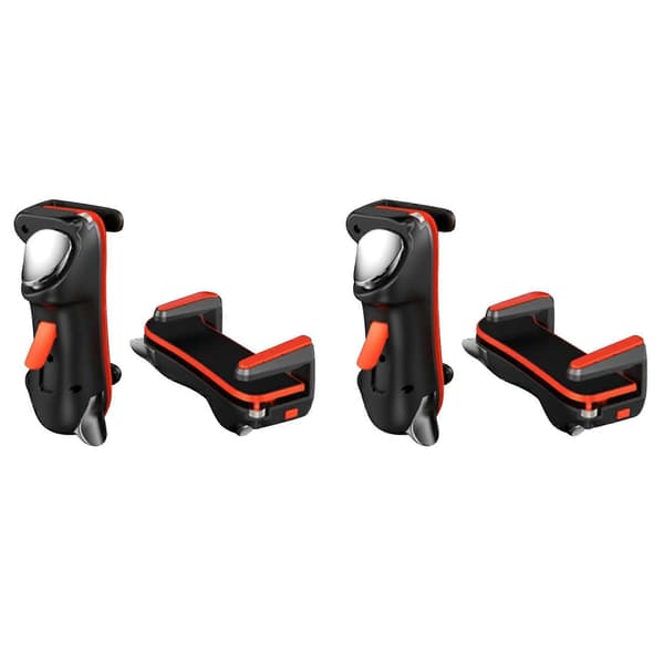 4X Seks fingre til Ipad Game Trigger til PUBG Gaming Controller L1 R1 Alloy Key Button til Android (Orange) Orange