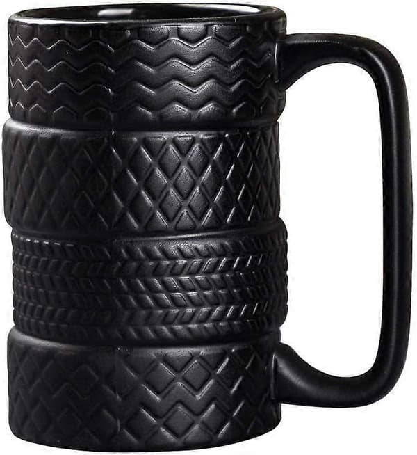 Däckmugg Hjulmugg Kaffe Te Dryck Keramisk Däckmugg Rolig Present Svart