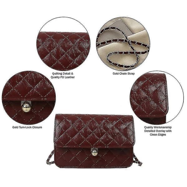Crossbody tasker til kvinder Små clutch-punge Letvægts håndtasker Skuldertaske (sort)
