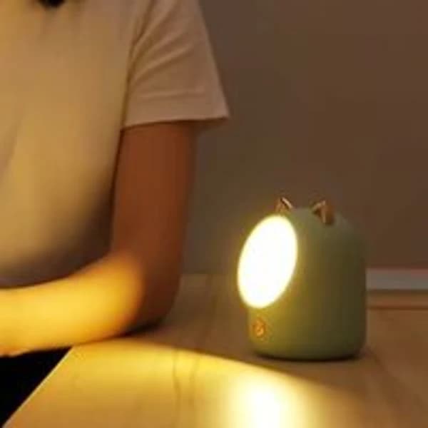 Lucky Cat LED Night Light, USB Rechargeable, Suitable for Bedroom, 1 unit