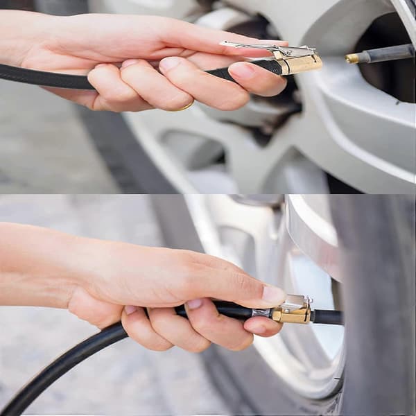 2 stk. bilventiladapter, 7 mm pumpedyse messing oppblåsingsventil klips klemme koblingsadapter_Spesielle gaver