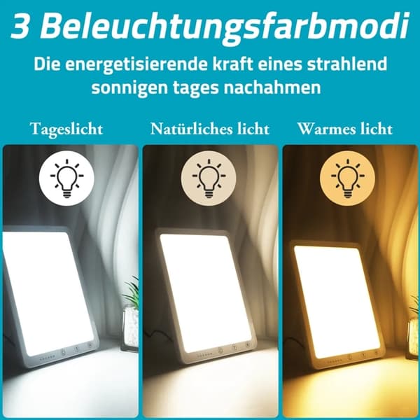 Daylight Lamp 10000 Lux, Light Therapy Lamp with Adjustable Light Colors, Brightness and Timer Settings, Light Therapy Lamp