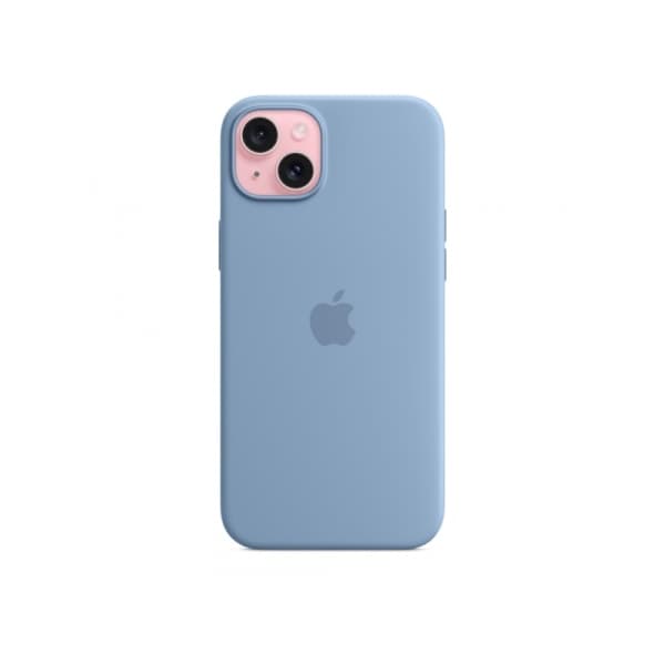 Apple iPhone 15 Plus silikoneetui med MagSafe Vinterblå MT193