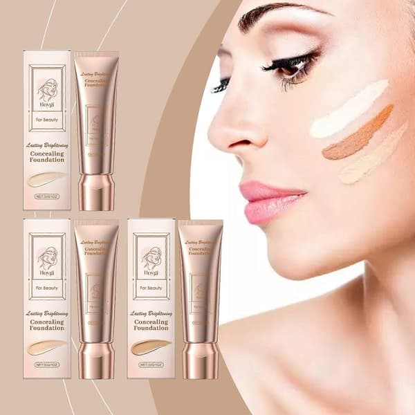 Hoygi Concealing Foundation Moisturizing Light Long-lasting Smudge-proof Makeup Refreshing And Moisturizing Skincare Moisturizing Liquid Foundation