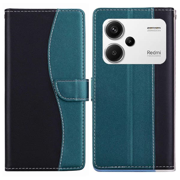 Embossed Two-Tone Leather Phone Case (For Redmi Note 13 Pro+)