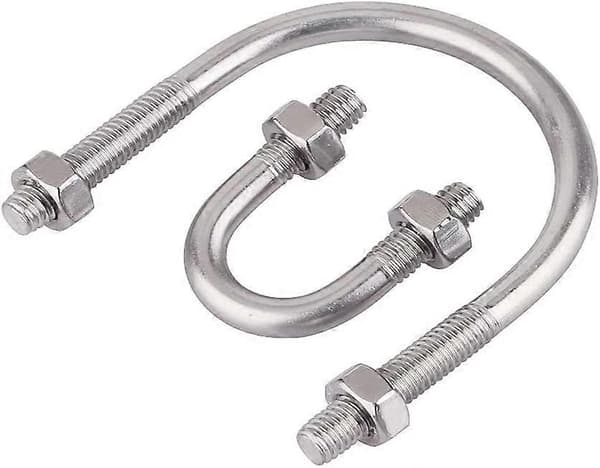 304 rustfritt stål U-bolt, U-bolt med muttere, M660mm, 3 stk