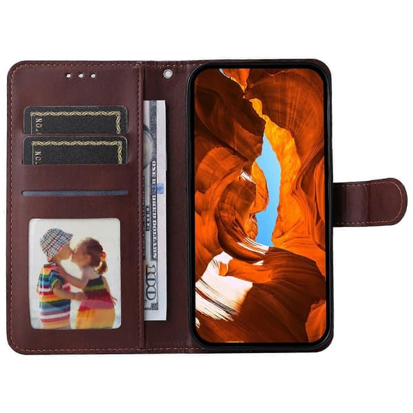 PU Leather Wallet Case for Xiaomi Redmi K80 Pro 5G, Flip Case (Brown)