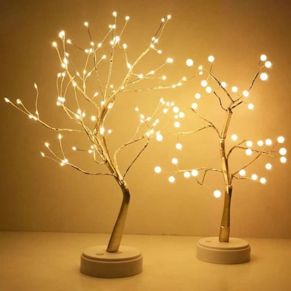 LED Light Tree, Warm White Tree Lamp with Adjustable Branches, 108 LED, USB/Battery Powered