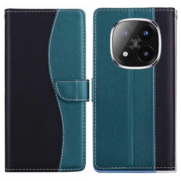 Embossed Two-Tone Leather Phone Case (For Redmi Note 14 Pro+ 5G / Poco X7 5G)