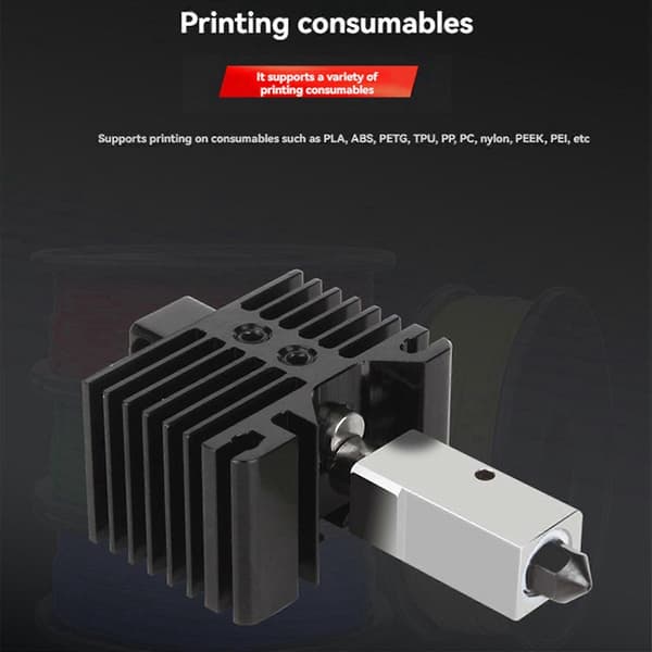 2X til Bambu Lab P1P P1S Hotend med blæser Komplet printhoved Hotend Upgrade Hot End P1S Tilbehør 3D-printdele Black