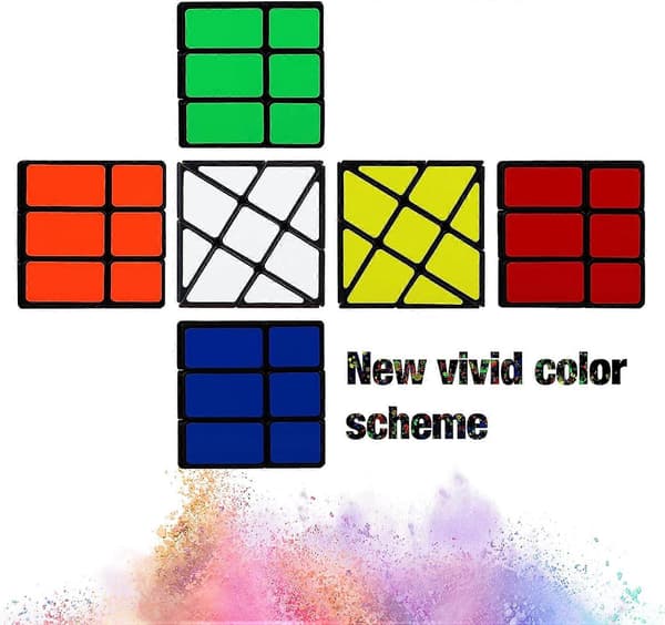 Magic Cube Fenghuolun 3x3, Speed Puzzle Cube Smooth Sticker 3D Puzzle Cube Hjärngympa Pedagogisk Leksak