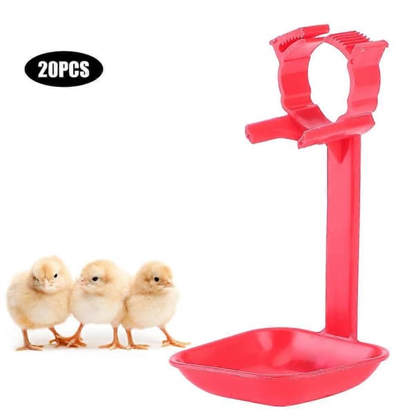 20 st Kycklingnippel Drickskålar Vattenautomat Hängande Kopp Dricksvatten Verktyg Lantbruksmaterial_Present