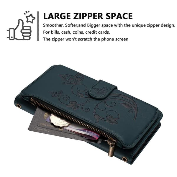 Butterfly Love Flower Multi-card Zipper Wallet Leather Phone Case (For Ulefone Note 17 Pro)