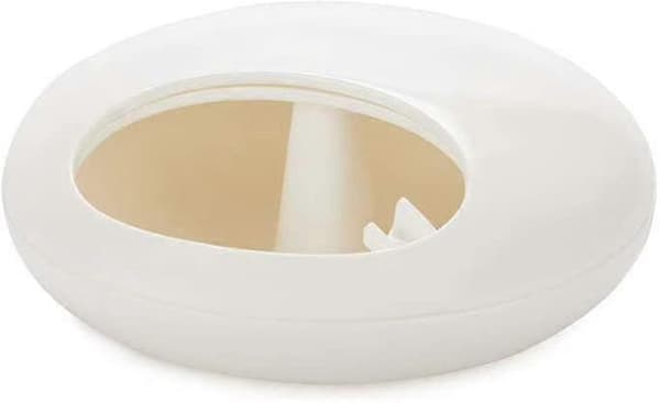 Pebble askfat med lock (vit)