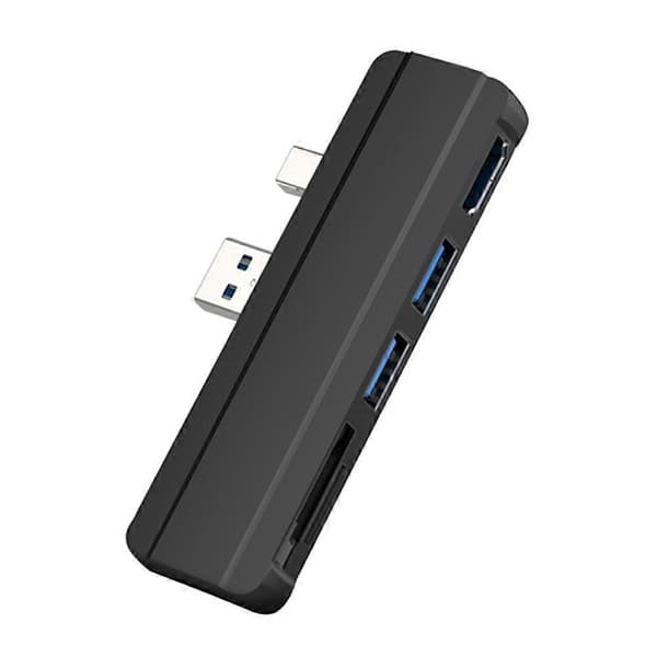Til Microsoft Surface Pro 6 Pro 5 Pro 4 Dock Hub 5 i 1 Svart