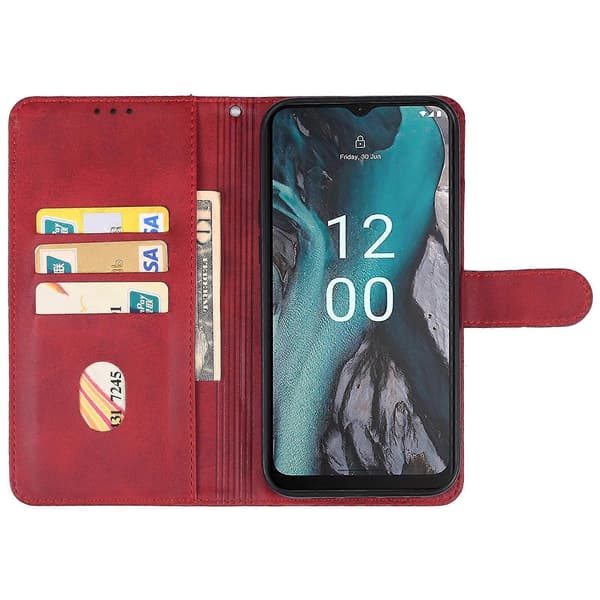Læderetui til Nokia C22 (Rød)