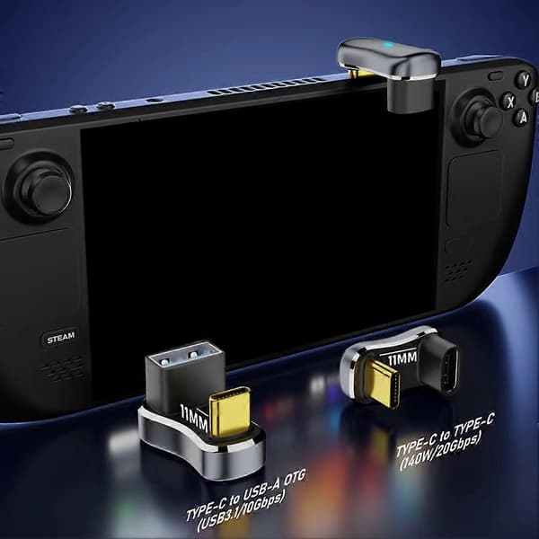 180-graders vinkel USB C-adapter for Steam Deck-tilbehør, C-A 10G 36W CA
