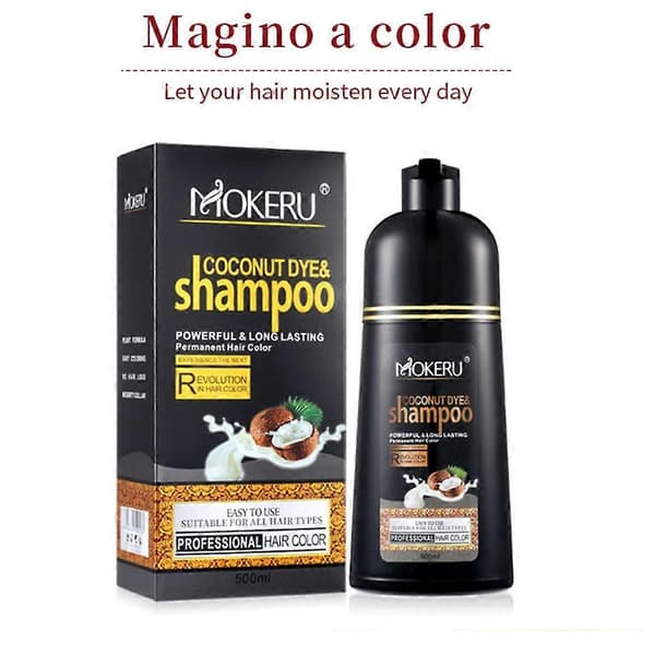 Hårfarveshampoo til kvinder og mænd Hårfarveshampoo Hårfarvning på få minutter Black