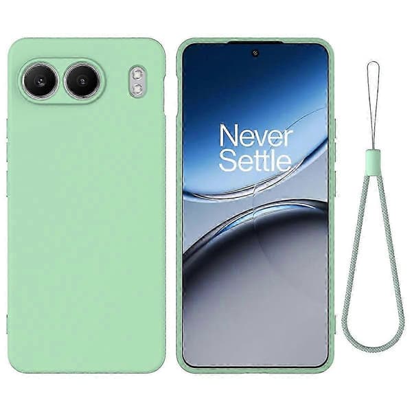 Liquid Silicone Case for OnePlus Nord 4 Scratch Protection with Integrated Hand Strap - (Green)