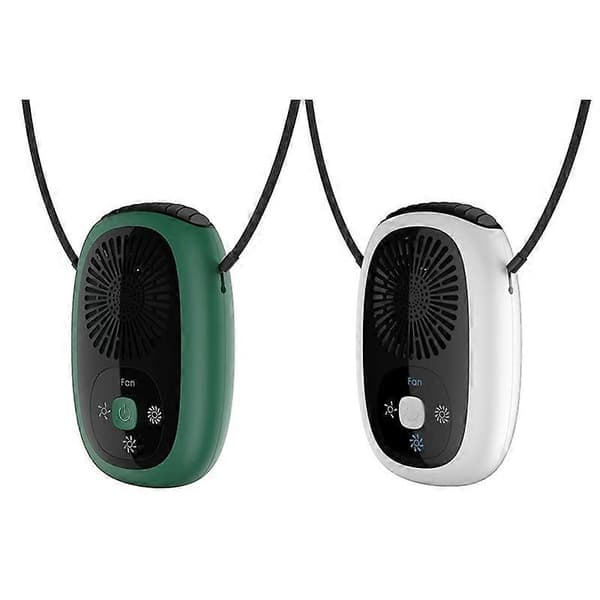 Bladløs hængende halsventilator Mini håndholdt ventilator USB genopladelig ventilator Not Specified Without Negative Ions White