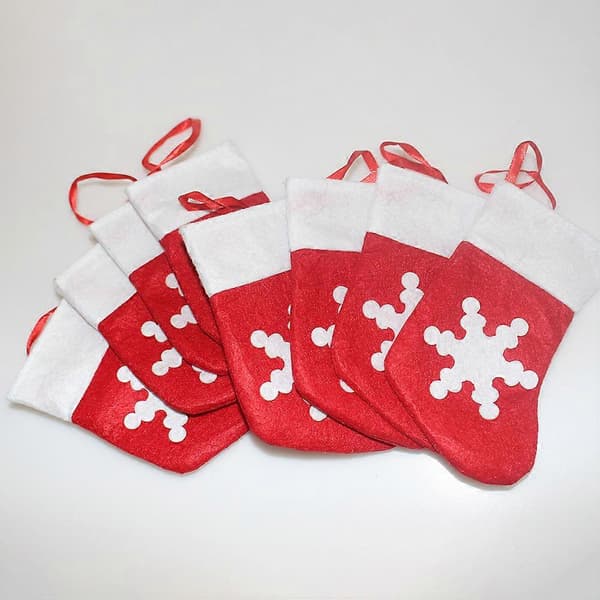 Julbordsdekoration Bestickfickor för 8 st julfirande