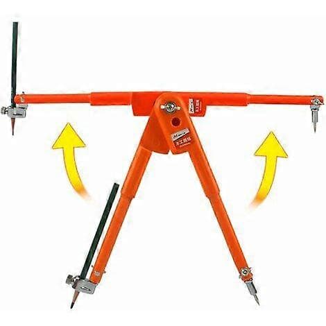 2 kompasser/set med precisionspennkompasser, stor diameter - Orange L+S