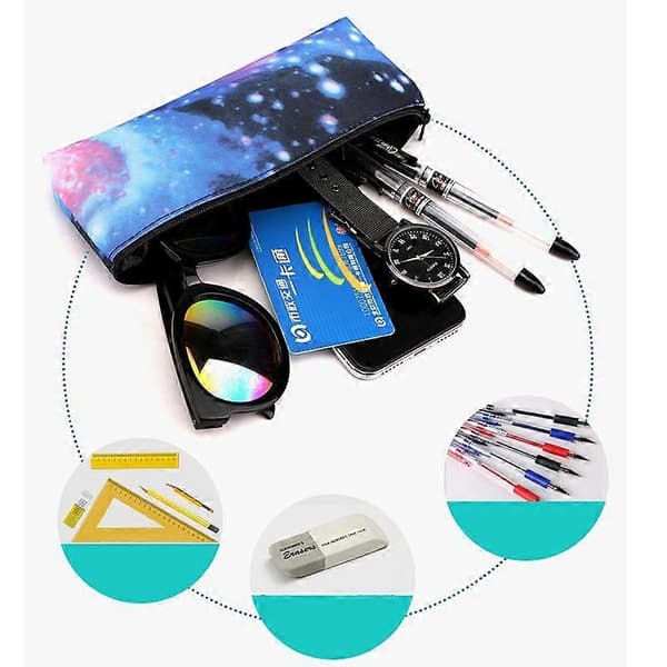 K-Pop Demon Hunters 3-piece Backpack Set with Pencil Case [JUN] Style C Style C Blue Pattern