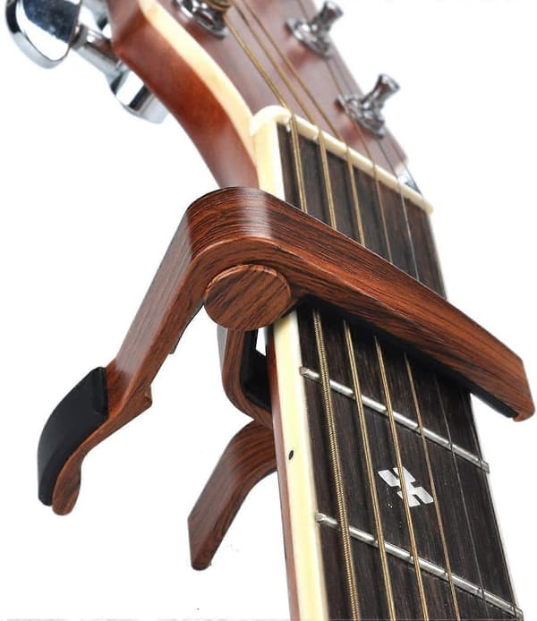 Capo Gitarr Capo Rosewood Capo med Gitarrstämmare Clip-On Stämmare för akustisk gitarr_Överraskningsgåva