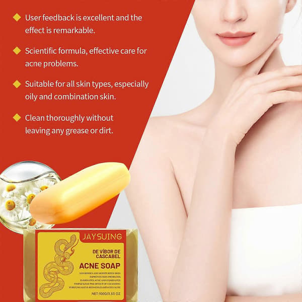 Jaysuing Acne Cleansing Soap Gently Cleanses Back Acne Smooth And Refreshing Cleansing Soap