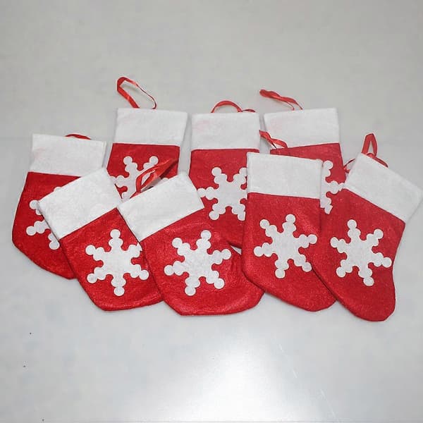 Julbordsdekoration Bestickfickor för 8 st julfirande