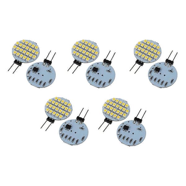 10 stk. spejlfrontlys LED G4 12v skiveformet 12V LED G4 Som visas
