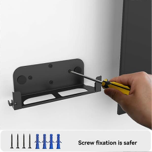 För Switch2 Väggfäste - Metallhållare med Kontrollkrok, Robust och Slät Kantdesign Black