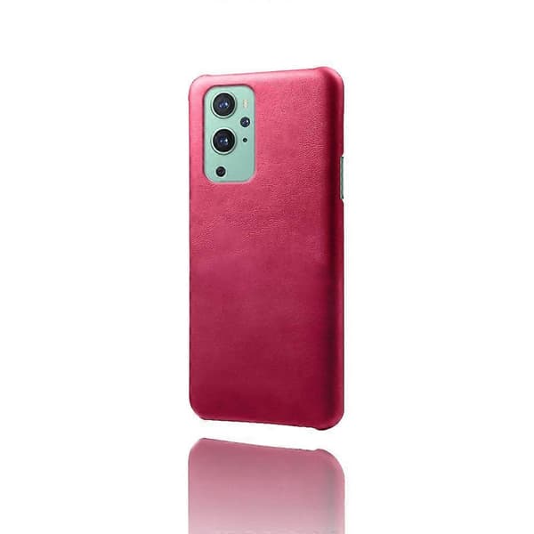 KSQ PU Leather Coated PC Phone Case for OnePlus 9 Pro (Pink)