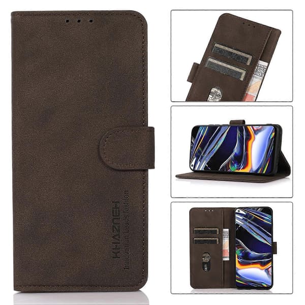 For Honor 90 KHAZNEH Matte Texture Leather Phone Case (Brown)
