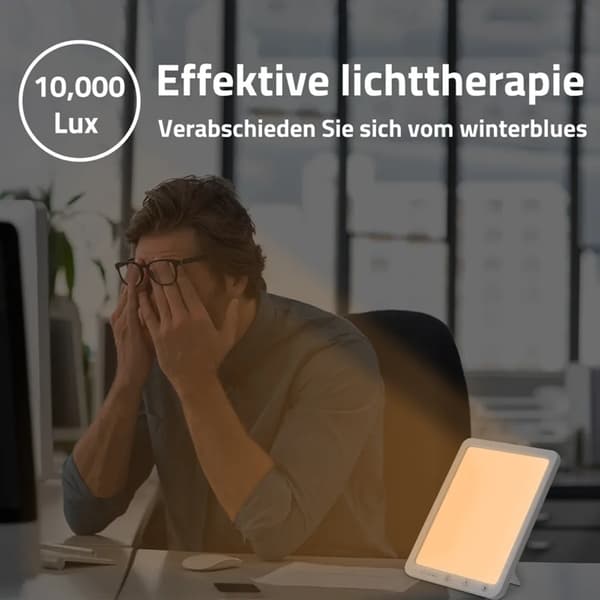 Daylight Lamp 10000 Lux, Light Therapy Lamp with Adjustable Light Colors, Brightness and Timer Settings, Light Therapy Lamp