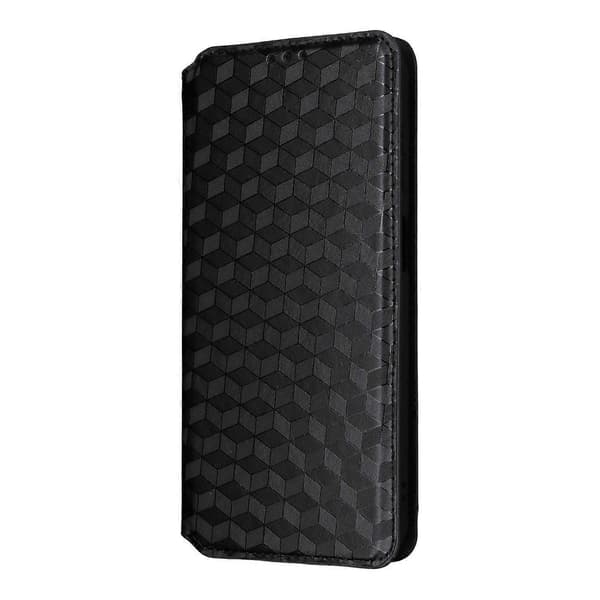 Diamond Pattern Leather Wallet Case for Xiaomi Redmi A5 NFC (173.45mm) - Black (Black)