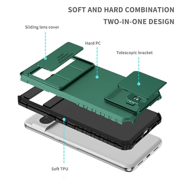 Stereoscopic Holder Sliding Camshield Phone Case (For Google Pixel 8 Pro)