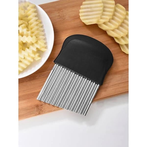Pommes frites-kutter, rustfritt stål, vaffelkutter, justerbar (LGL)