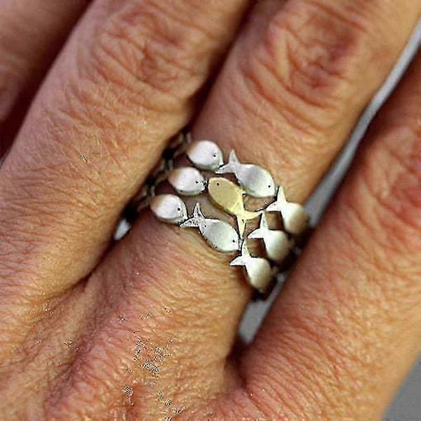 Til min datter svømmer mod strømmen ring justerbar fingerring til kvinder - På lager_Særlige gaver