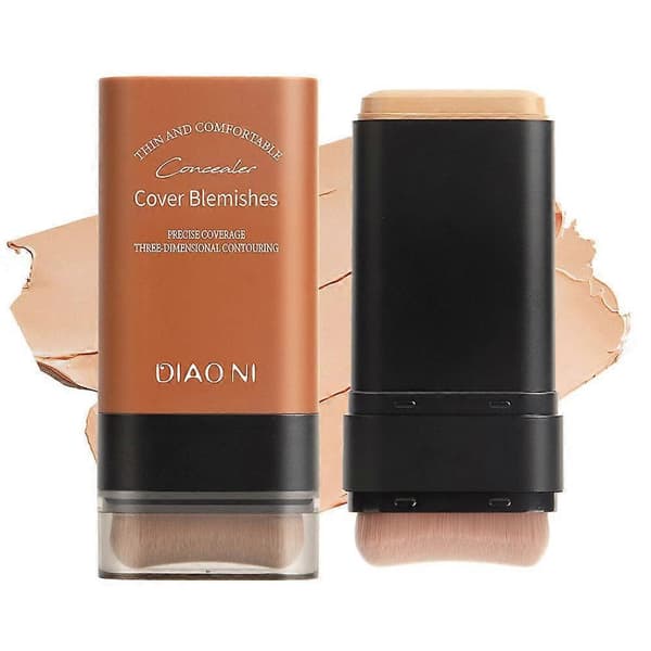 Portable Moisturizing Concealer Stick 20g, Natural Coverage Long-lasting Moisturizing for Multiple Skin Tones (2# Natural Color, 1 pc)