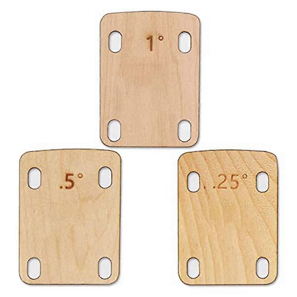 9 st gitarrhalsbrickor, massiv lönnträ gitarrhalsbricka skydd 0,25, 0,5 och 1 grad gitarr