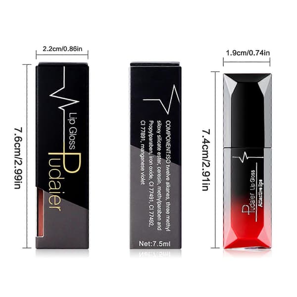 Vandtæt Lipgloss 21 Farver Mat Læbestift Non-stick Kop Lipgloss til Piger