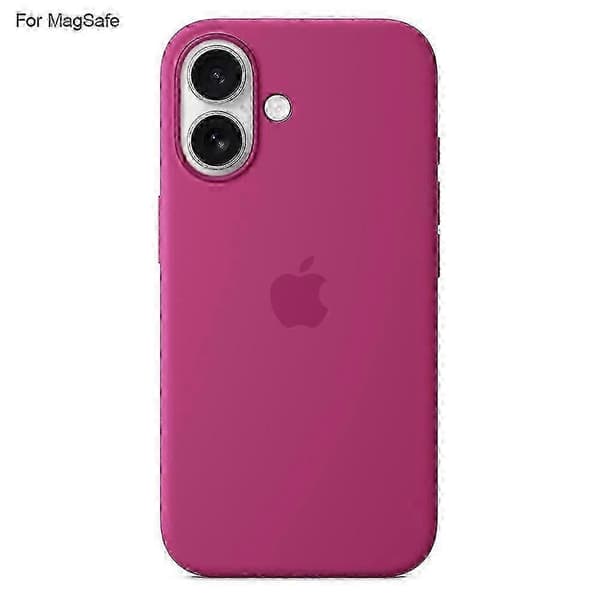 For iPhone 16 MagSafe Compatible Liquid Silicone Case with Popover Design - Blue (Pink)