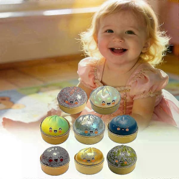 Färgglada jätteglittriga Dumpling Squishies - Stresslindrande Fidget Sensoriska Handleksaker & Stressbollar, Perfekt för Barn och Vuxna sp